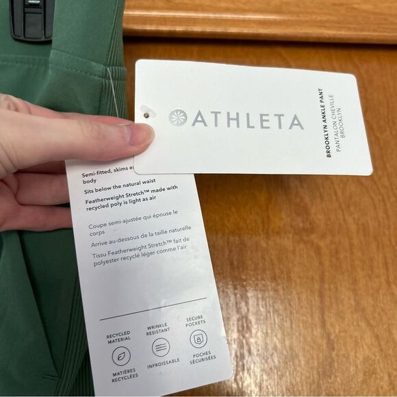 Athleta Brooklyn Mid Rise Ankle Pants in Vineyard Green Plus Size 22 - Picture 8 of 13